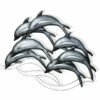 Stylecraft Amaia Dolphin School Metal Dolphins Wall Sculpture Home Mirrors & Wall Art