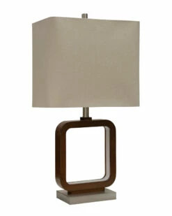 StyleCraft 29.5in Well Wood Table Lamp Home Table & Desk Lamps