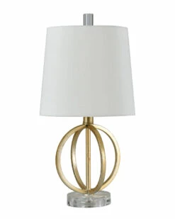 StyleCraft 20in Golden Flora Table Lamp Home Table & Desk Lamps
