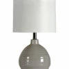 StyleCraft 21.5in Cameron Accent Cool Gray Ceramic Table Lamp Home Table & Desk Lamps