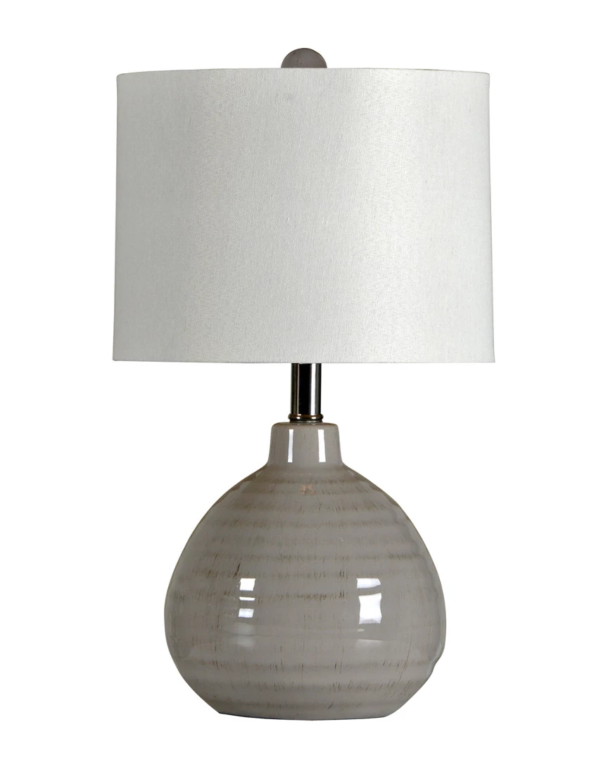 StyleCraft 21.5in Cameron Accent Cool Gray Ceramic Table Lamp Home Table & Desk Lamps