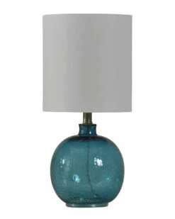 StyleCraft 20in Mini Spanish Glass Ball Lamp Home Table & Desk Lamps
