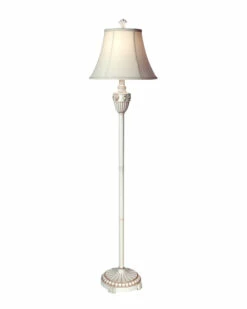 StyleCraft 61in Seashell Motif Cream Floor Lamp Home Floor Lamps