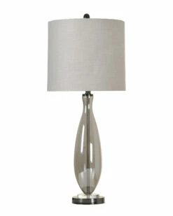 StyleCraft Smoke Glass Table Lamp Home Table & Desk Lamps