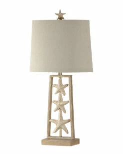 StyleCraft 33in Coastal Sand Dollar Table Lamp Home Table & Desk Lamps