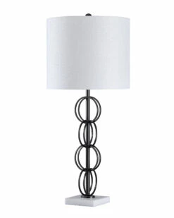 StyleCraft 33.5in Calacatte Table Lamp Home Table & Desk Lamps