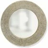 Stylecraft Harper Whitewashed Round Wall Mirror Home Mirrors & Wall Art
