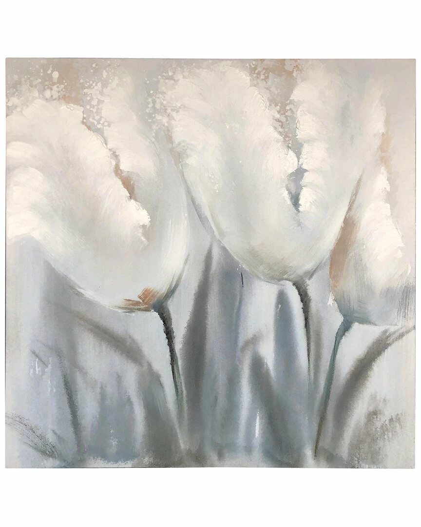 Stylecraft Iris Hand Embellished Floral Canvas Wall Art Home Mirrors & Wall Art