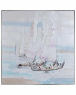 Stylecraft Catalina Sailed Ships Handpainted Framed Decor Wall Art Home Mirrors & Wall Art
