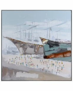 Stylecraft Catalina Party At Port Ii Handpainted Framed L Wall Art Home Mirrors & Wall Art