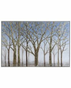 Stylecraft Ember Timber Sky Handpainted Framed Landscape Wall Art Home Mirrors & Wall Art