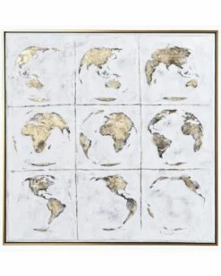 Stylecraft World World Ways I Handpainted Framed Canvas Wall Art Home Mirrors & Wall Art