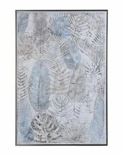 Stylecraft Lola Coastal Leaves Iii Handpainted Framed Decor Wall Art Home Mirrors & Wall Art