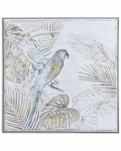 Stylecraft Kalani Parakeet Play Handpainted Framed Decor Wall Art Home Mirrors & Wall Art