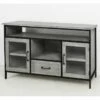 StyleCraft Wood And Metal Cabinet Home Bookcases & Shelving