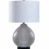 StyleCraft Alea Snakeskin-Embossed Table Lamp Home Table & Desk Lamps