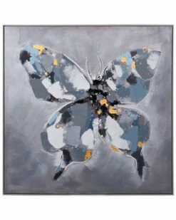 StyleCraft Beryl Butterfly Handpainted Framed Art On Canvas Home Mirrors & Wall Art
