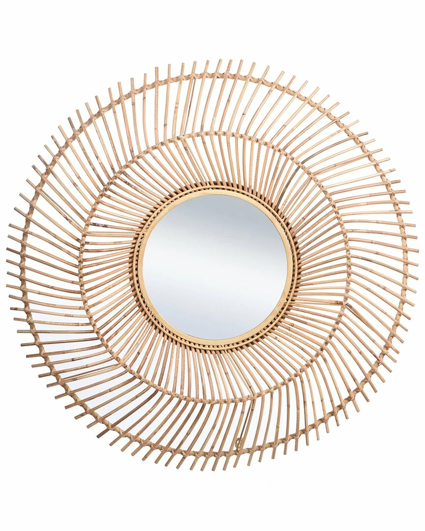 StyleCraft Elana Round Natural Burst Wall Mirror Home Mirrors & Wall Art
