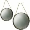 Stylecraft Jasper Farmhouse Set Of Two Metal Wall Mirror Oil Bronze Finish Home Mirrors & Wall Art