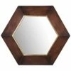 StyleCraft Old Bronze Hexagonal Metal Mirror Home Mirrors & Wall Art