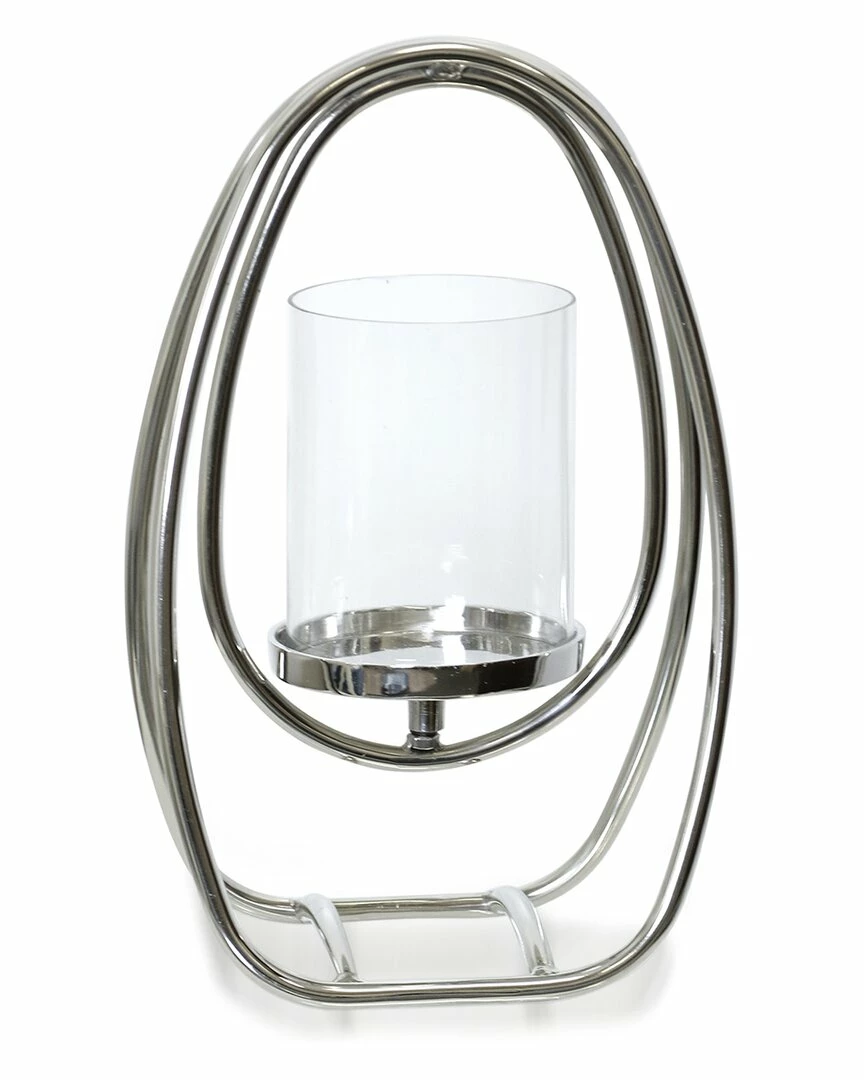 StyleCraft Laurent Steel Metal And Clear Glass 1-Light Hurricane Home Candles & Home Fragrance