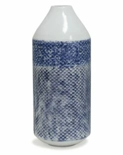 StyleCraft Cree 20in Checkered Cylinder Metal Vase Home Plants & Vases