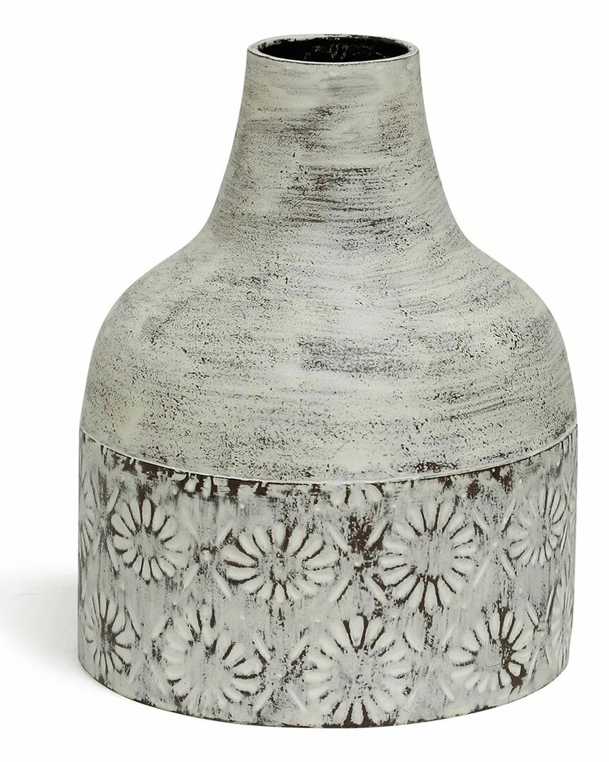 StyleCraft Winnifield 10in Decorative Floral Cylinder Home Plants & Vases