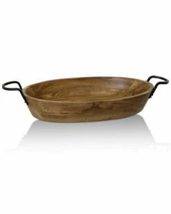 StyleCraft Kiran Natural Wood Decorative Tray Home Baskets & Boxes