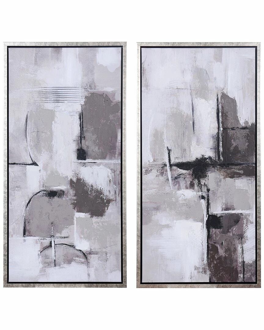 StyleCraft Set Of Two Hand Painted Art On Canvas Home Mirrors & Wall Art