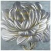 Stylecraft Avah Etched Petals Brushed Aluminum Floral Panel Wall Art Home Mirrors & Wall Art
