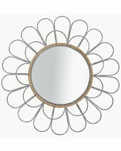 StyleCraft Elana Natural Woven Wall Mirror Home Mirrors & Wall Art