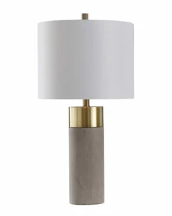 StyleCraft 27.75in Concrete And Metal Table Lamp Home Table & Desk Lamps