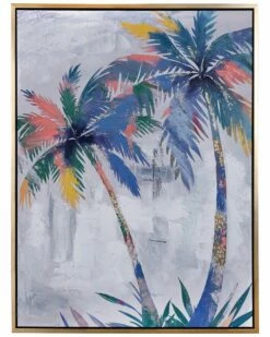 StyleCraft Mono Palms Iv Hand Painted Art On Canvas Home Mirrors & Wall Art