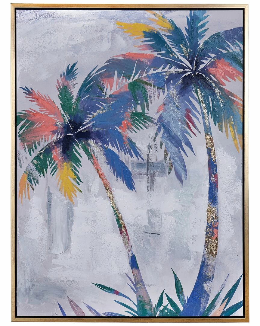StyleCraft Mono Palms Iv Hand Painted Art On Canvas Home Mirrors & Wall Art