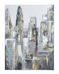 Stylecraft Brielle Old Contemporary City Handpainted City Wall Art Home Mirrors & Wall Art