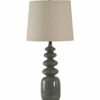 StyleCraft Dark Gray Painted Glass Lamp Home Table & Desk Lamps