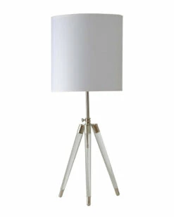StyleCraft Acrylic Tripod Leg Table Lamp Home Table & Desk Lamps