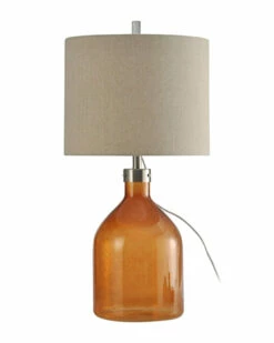 StyleCraft Orange Seeded Glass Table Lamp Home Table & Desk Lamps