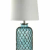 StyleCraft Montego Bay Seeded Glass & Netting Table Lamp Home Table & Desk Lamps