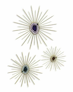 StyleCraft Set Of Three Metal Wall Art Home Mirrors & Wall Art