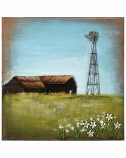 Stylecraft Farm Farm View Metal Panel Farmhouse Wall Art Home Mirrors & Wall Art