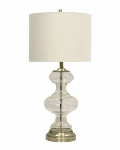 StyleCraft 33in Seeded Glass Table Lamp Home Table & Desk Lamps