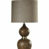 StyleCraft 31in Mizoram Wood Molded Table Lamp Home Table & Desk Lamps