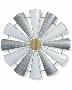 StyleCraft Blaire Windmill Galvanized & Enamel Windmill Home Mirrors & Wall Art