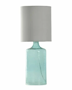 StyleCraft Seeded Glass Aqua Blue Table Lamp Home Table & Desk Lamps