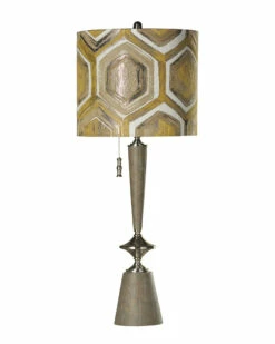 StyleCraft Emerson Metal & Molded Base Table Lamp Home Table & Desk Lamps