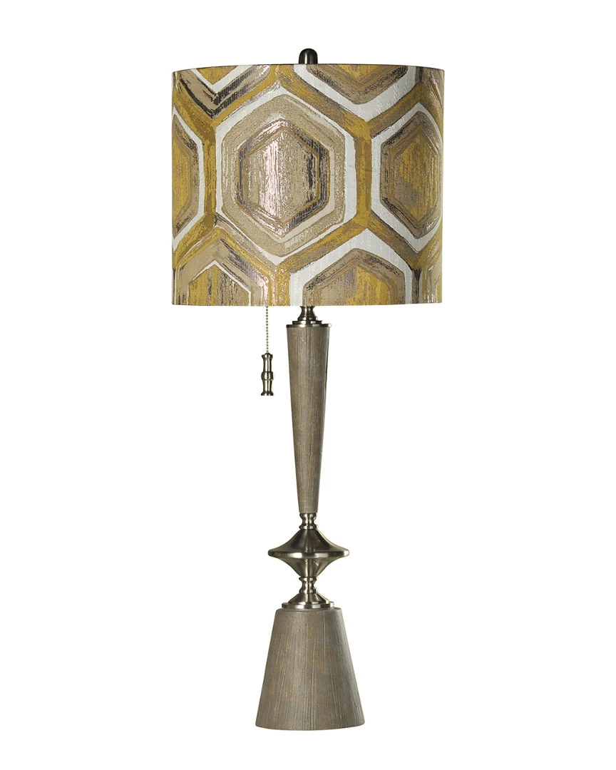 StyleCraft Emerson Metal & Molded Base Table Lamp Home Table & Desk Lamps