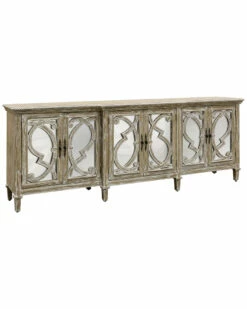 StyleCraft 6 Door Mirrored Front Cabinet Home Bookcases & Shelving