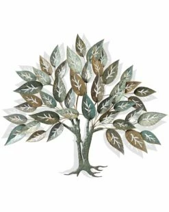Stylecraft Lilian Earthy Leaflets Metal Tree Wall Sculpture Home Mirrors & Wall Art