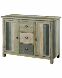 StyleCraft Sanibel Breakfront With Three Drawers & Two Doors Home Bookcases & Shelving